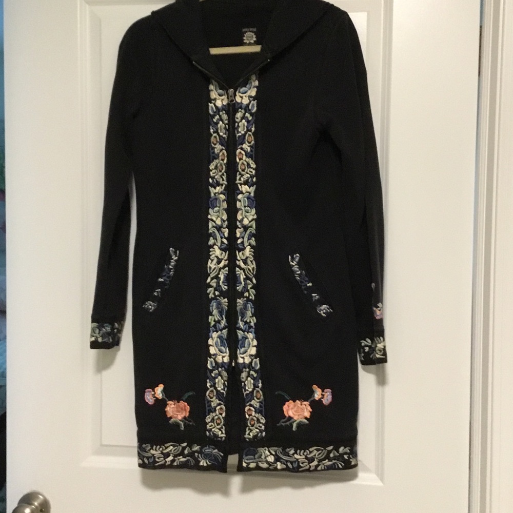 Lucky Brand embroidered coat so s